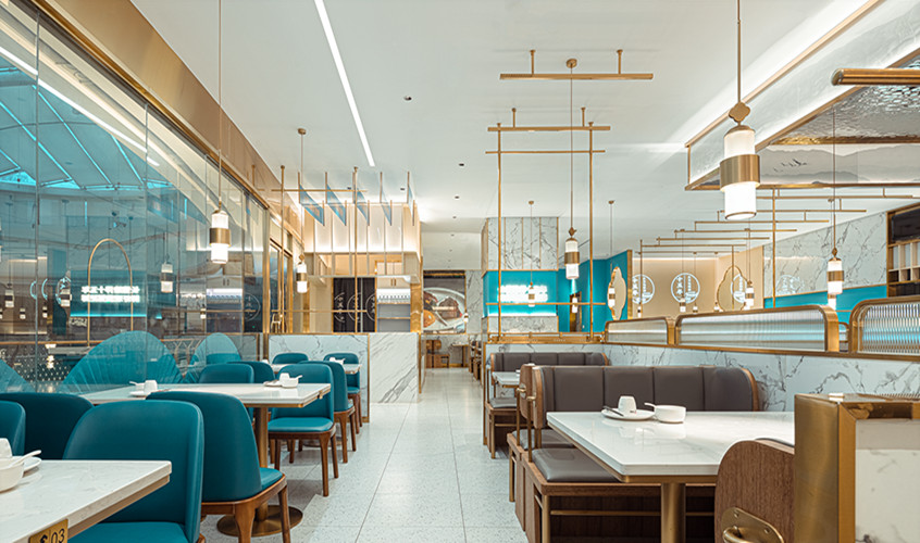 600平清新的餐厅装潢设计方案